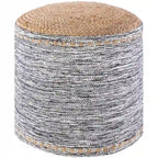 Livabliss Lilia Coastal 18-inch Cylinder Pouf