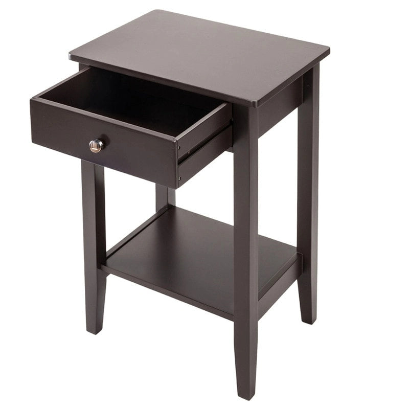 Porch & Den Anne Court Brown 2-tier 1-drawer End Table