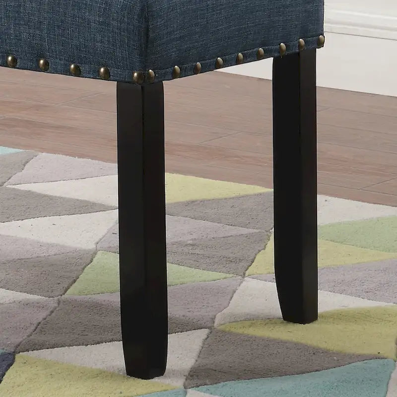 Biony Fabric Dining Bench with Nailhead Trim