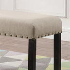 Biony Fabric Dining Bench with Nailhead Trim