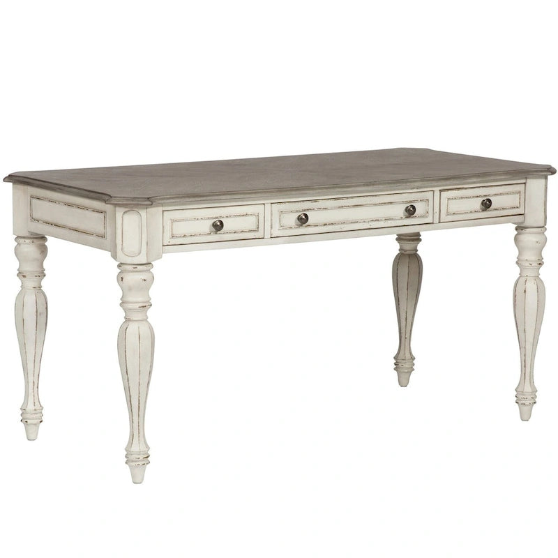 Magnolia Manor Antique White Weathered Bark Writing Desk