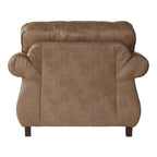 Leinster Fabric Arm Chair and Ottoman in Jetson Ginger