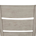 Farmhouse Reimagined Antique White Ladder Back Upholstered Side Chair (Set of 2)