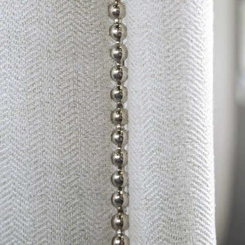 Tigg Contemporary White Chenille Nailhead Upholstered Sofa by