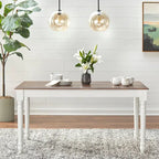 White Walnut 7-Piece Dining Set for 6