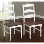White Walnut 7-Piece Dining Set for 6