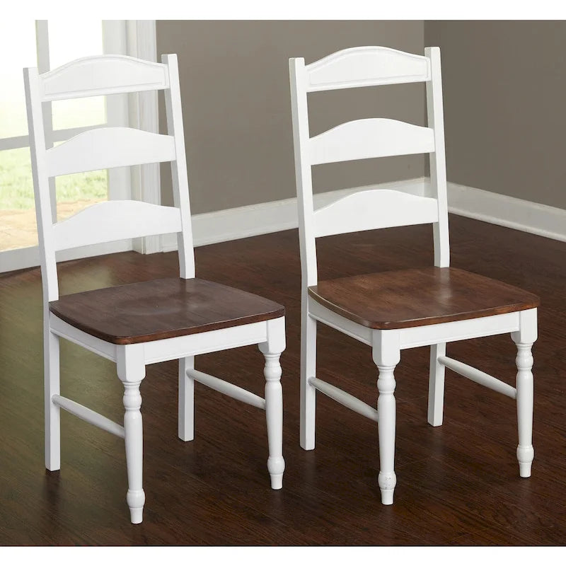 White Walnut 7-Piece Dining Set for 6