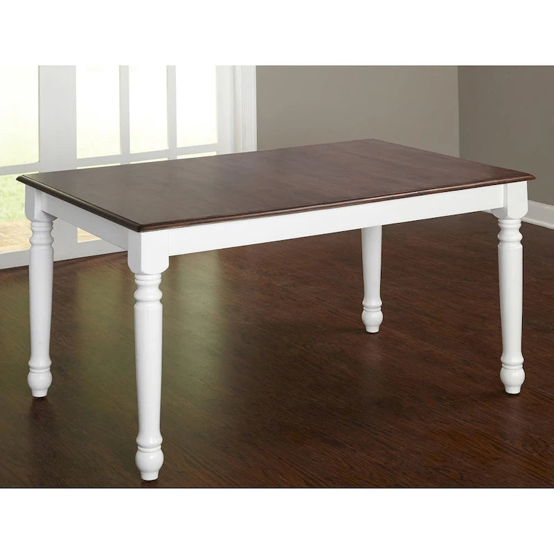 White Walnut 7-Piece Dining Set for 6