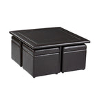 Crestfield Dark Brown Coffee Table/ Storage Ottoman Set