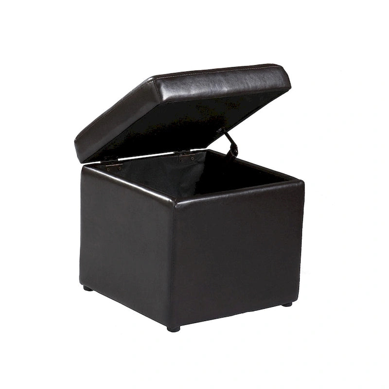 Crestfield Dark Brown Coffee Table/ Storage Ottoman Set