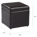 Crestfield Dark Brown Coffee Table/ Storage Ottoman Set