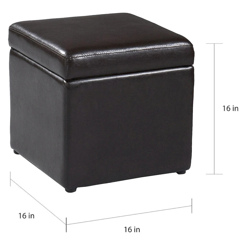 Crestfield Dark Brown Coffee Table/ Storage Ottoman Set