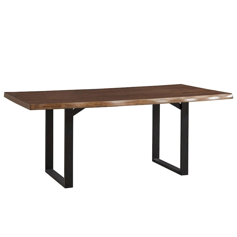 Banyan Live Edge Wood and Metal Sled Base Dining Table by  Artisan