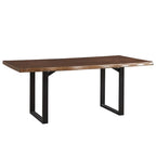 Banyan Live Edge Wood and Metal Sled Base Dining Table by  Artisan