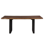 Banyan Live Edge Wood and Metal Sled Base Dining Table by  Artisan