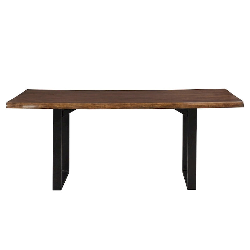 Banyan Live Edge Wood and Metal Sled Base Dining Table by  Artisan