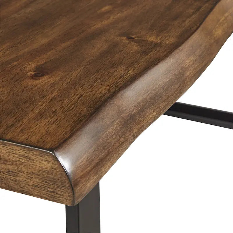 Banyan Live Edge Wood and Metal Sled Base Dining Table by  Artisan