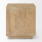 Grier Light Brown Wood w/ Cane Accent Table