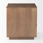 Grier Light Brown Wood w/ Cane Accent Table
