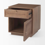 Grier Light Brown Wood w/ Cane Accent Table