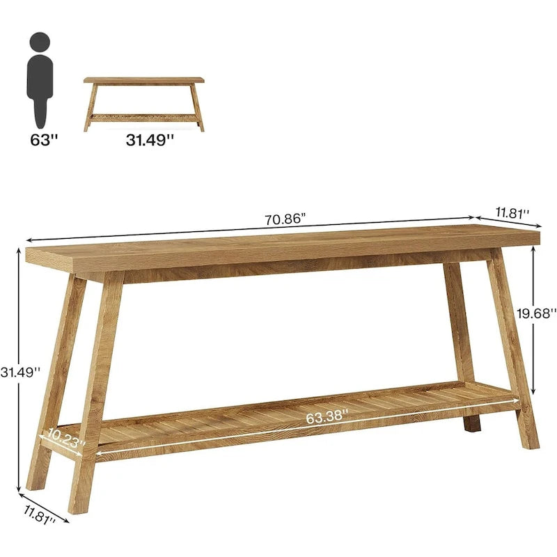 Farmhouse 70.9 Inches Console Entryway Table