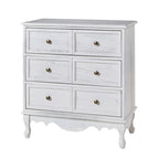 Pallantium Farmhouse 30Tall Distressed 3-Drawer Nightstand With Solid Wood Legs and Adjustable Feet by HULALA HOME