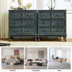Pallantium Farmhouse 30Tall Distressed 3-Drawer Nightstand With Solid Wood Legs and Adjustable Feet by HULALA HOME
