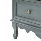 Pallantium Farmhouse 30Tall Distressed 3-Drawer Nightstand With Solid Wood Legs and Adjustable Feet by HULALA HOME