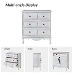 Pallantium Farmhouse 30Tall Distressed 3-Drawer Nightstand With Solid Wood Legs and Adjustable Feet by HULALA HOME