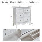 Pallantium Farmhouse 30Tall Distressed 3-Drawer Nightstand With Solid Wood Legs and Adjustable Feet by HULALA HOME
