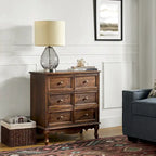 Pallantium Farmhouse 30Tall Distressed 3-Drawer Nightstand With Solid Wood Legs and Adjustable Feet by HULALA HOME