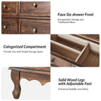 Pallantium Farmhouse 30Tall Distressed 3-Drawer Nightstand With Solid Wood Legs and Adjustable Feet by HULALA HOME