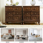Pallantium Farmhouse 30Tall Distressed 3-Drawer Nightstand With Solid Wood Legs and Adjustable Feet by HULALA HOME