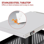 Royal Gourmet Movable 3-Shelf Grill Table with Removable Trash Bag Holder