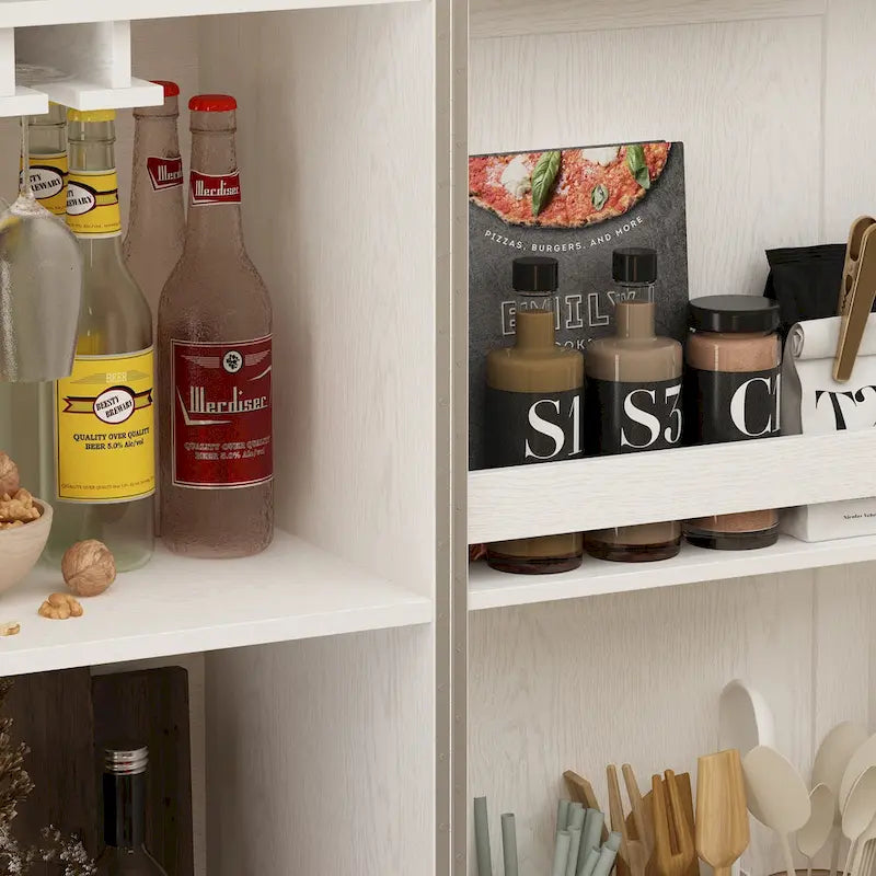 Multifunctional Kitchen Cabinetand Wine Cabinet Wine Glass Rack Pantry