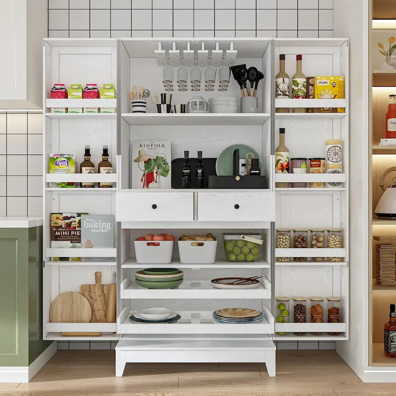 Multifunctional Kitchen Cabinetand Wine Cabinet Wine Glass Rack Pantry
