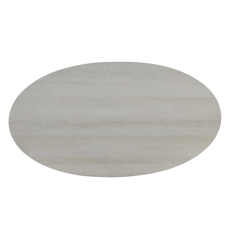 Anze Contemporary Oval Wood Shelf 3-Piece Coffee Table Set