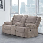 Chasel 3-Piece Mocha Chenille Manual Reclining Sofa Set