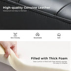 Felisa Modern Genuine Leather Tufted Bench With Solid Wood Base By HULALA HOME