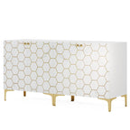 31.5 Modern Accent Storage Cabinet for Living Room Kitchen (Set of 2 )