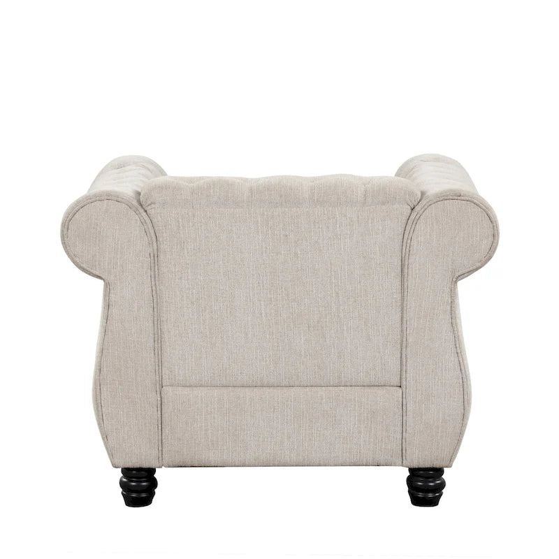 Morden Fort Sofa Chair Tufted Upholstered Chesterfield Armchair