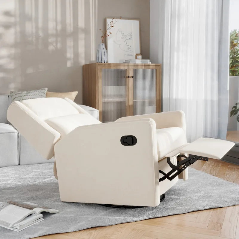 3-in-1 Manual Recliner - Swivel Glider Rocker - 300lb Capacity - Multiple Colors