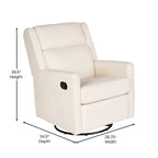 3-in-1 Manual Recliner - Swivel Glider Rocker - 300lb Capacity - Multiple Colors