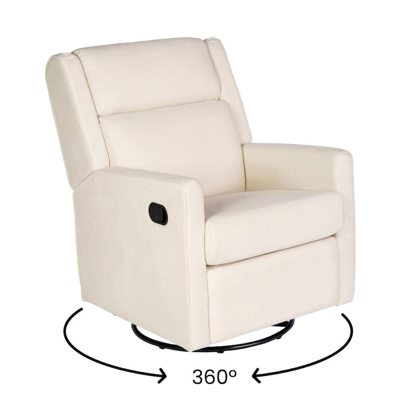 3-in-1 Manual Recliner - Swivel Glider Rocker - 300lb Capacity - Multiple Colors