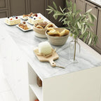 White Storage Sideboard - 63W - 6 Drawers & 2 Cabinets
