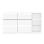 White Storage Sideboard - 63W - 6 Drawers & 2 Cabinets