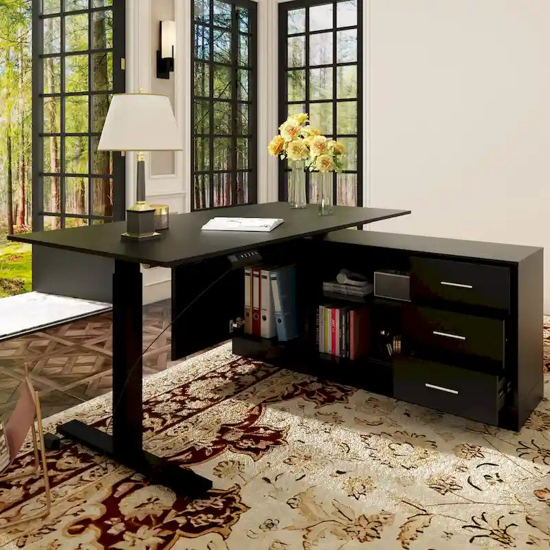 Super-Sized Standing Desk with Electric Lift - 63x31.5PC Desktop