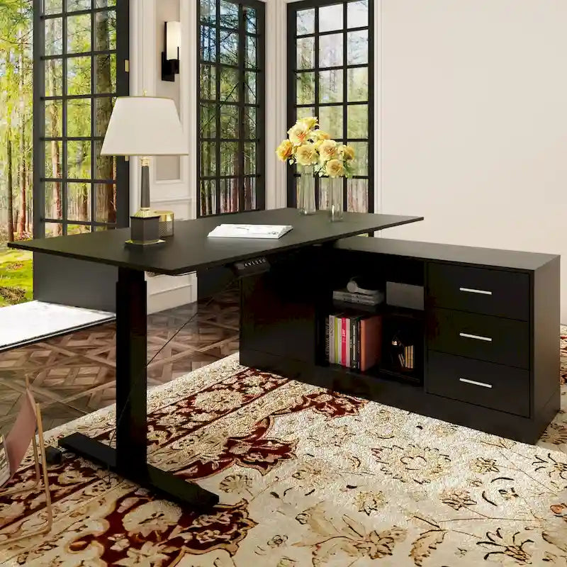 Super-Sized Standing Desk with Electric Lift - 63x31.5PC Desktop