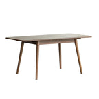 Nestfair Walnut Solid Oak Wood Extendable Meet Table Dining Table - N/A
