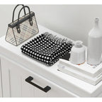 HOMCOM Shoe Cabinet for Entryway, Narrow Shoe Rack Storage Organizer with 3 Flip Drawers and Adjustable Shelves